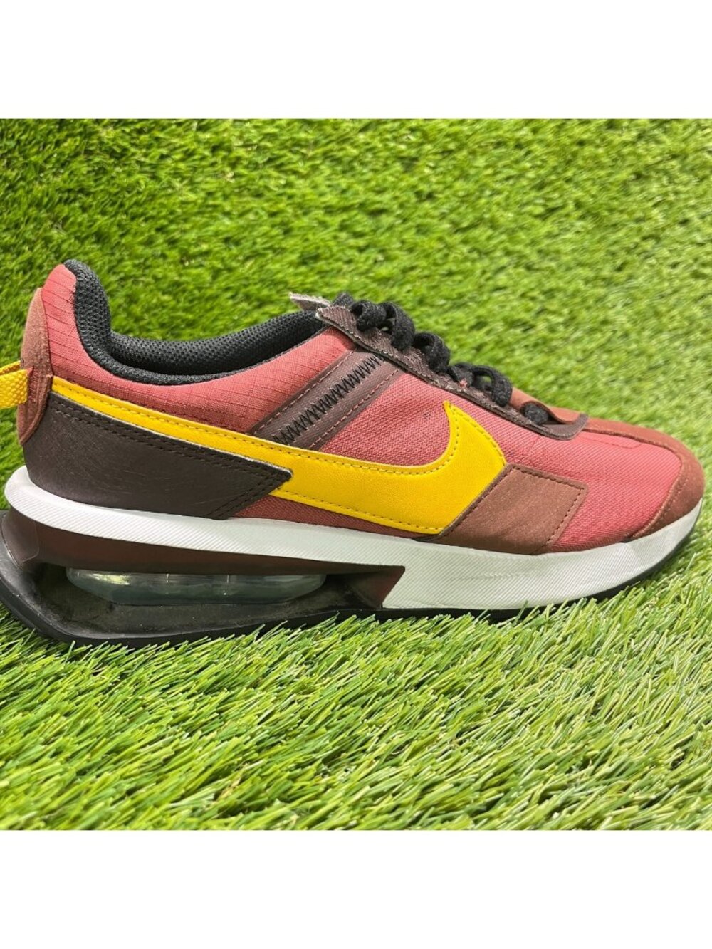 Nike Air Max Pre-Day Mens Size 6.5 Red Yellow Athletic Running Shoes Sneakers